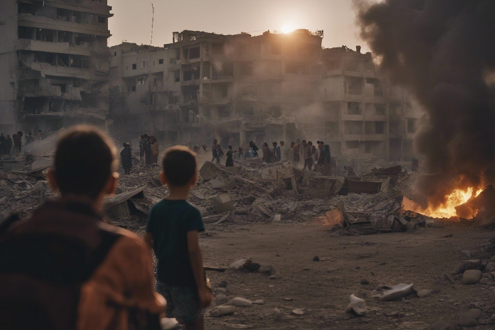 Image d'une crise humanitaire. 